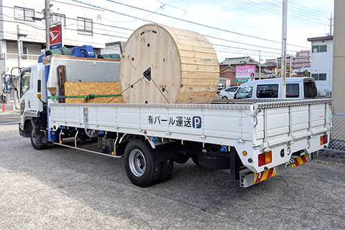 電線ドラム　運送実績